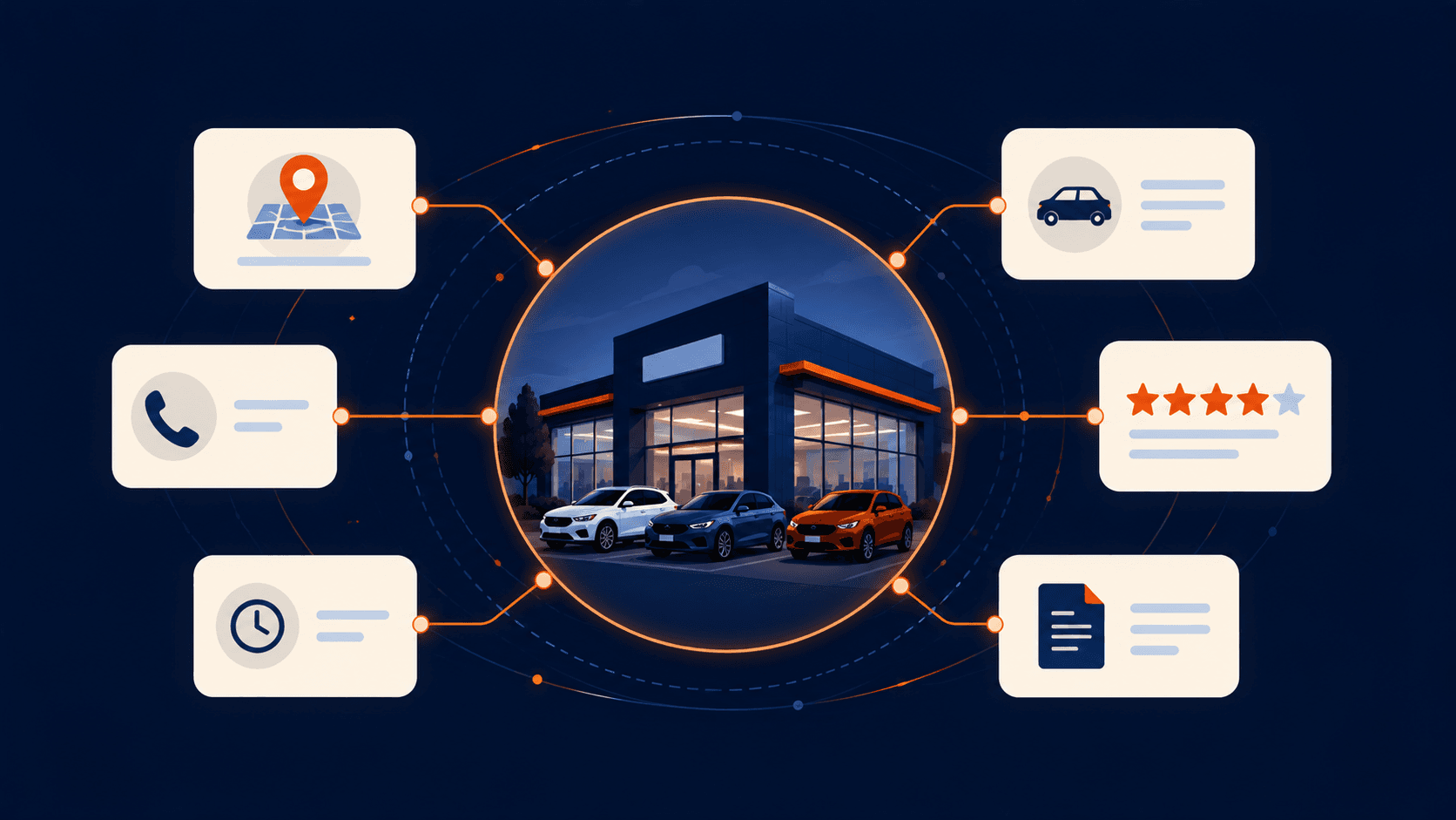 Entity clarity diagram for a dealership website