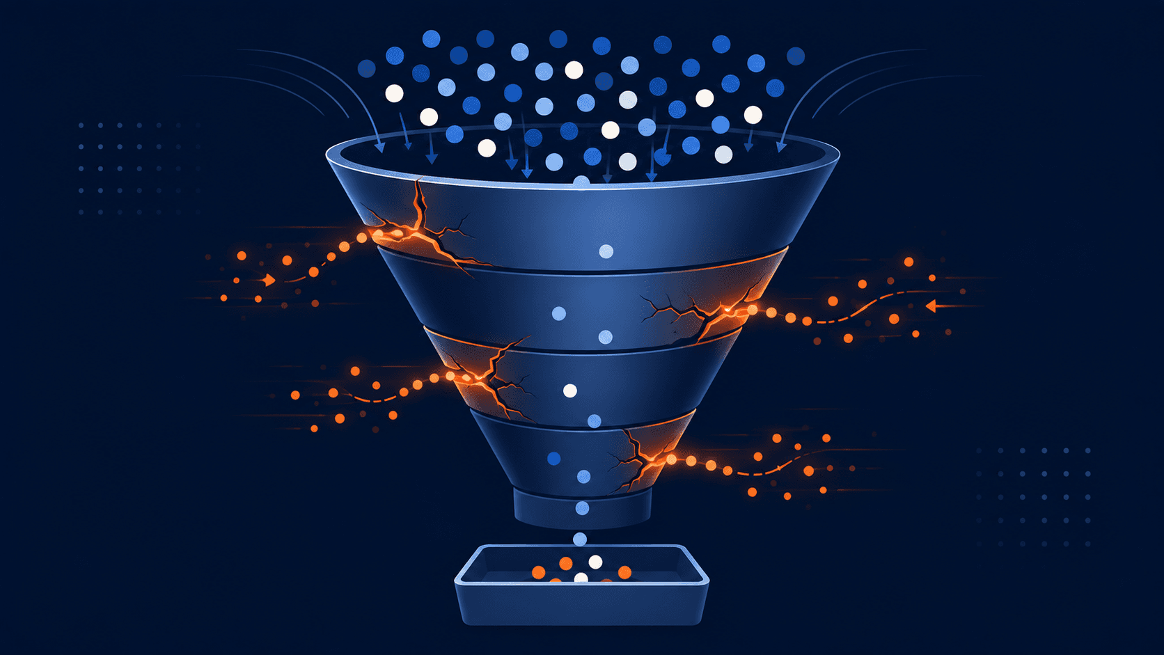 Funnel showing where dealer website traffic leaks before becoming leads