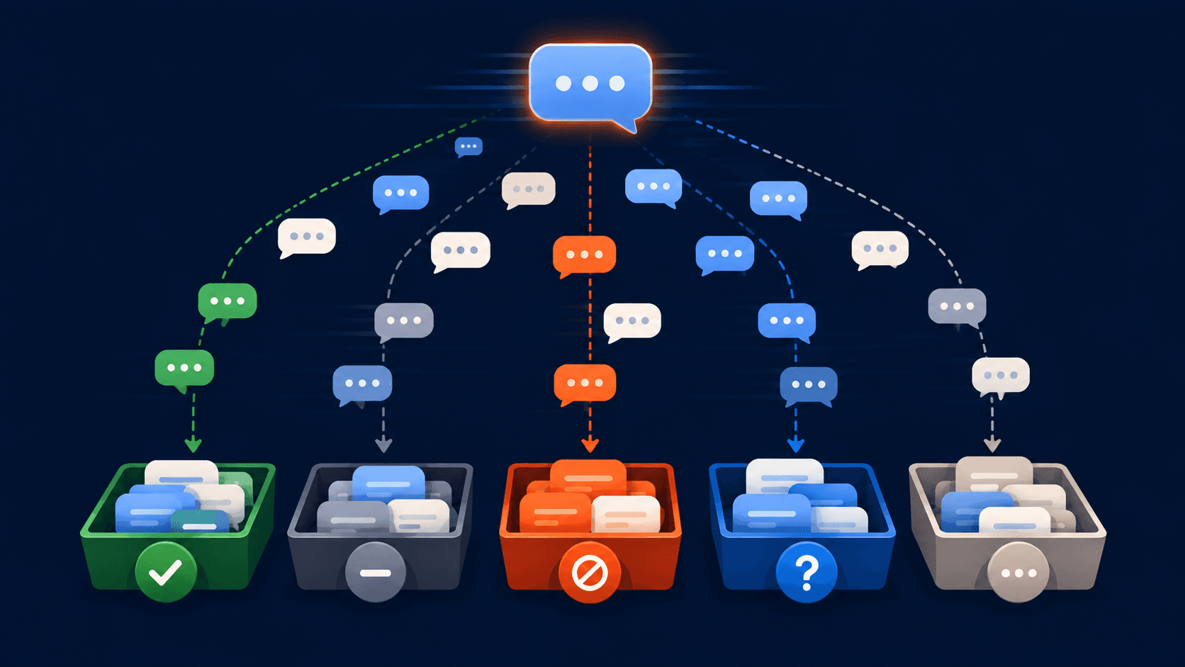 SMS reply triage buckets for dealership lead follow-up
